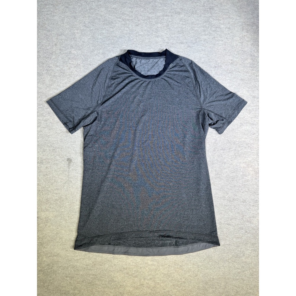 Lululemon Metal Vent Tech T Shirt Men Heather Gray Stretch Raglan Sleeve Workout